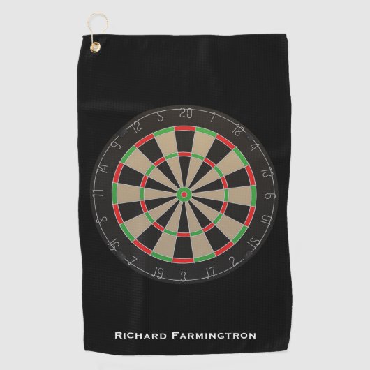 Dartboard Lover Darts Bullseye Golfhanddoek (Voorkant)