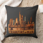 Dartboard m. Frankfurt am Main Kunstmotiv Skyline  Kussen (Deken)