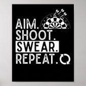 Dartboard Men Dart Player Poster (Voorkant)