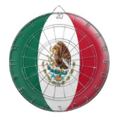 Dartboard met 6 darts Mexicaanse vlag Dartbord (Voorkant)