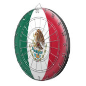 Dartboard met 6 darts Mexicaanse vlag Dartbord (Voorkant Rechts)