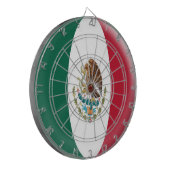 Dartboard met 6 darts Mexicaanse vlag Dartbord (Voorkant Links)