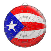 Dartboard met 6 donts Puerto Rico vlag Dartbord (Voorkant)