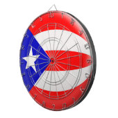Dartboard met 6 donts Puerto Rico vlag Dartbord (Voorkant Rechts)