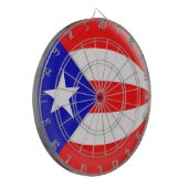 Dartboard met 6 donts Puerto Rico vlag Dartbord (Voorkant Links)