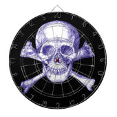 Dartboard met Botten voor schedel en dwars Dartbord (Voorkant)