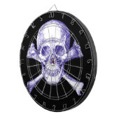 Dartboard met Botten voor schedel en dwars Dartbord (Voorkant Rechts)