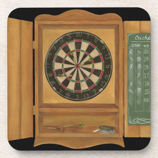 Dartboard met Cricket Scoring Bier Onderzetter (Voorkant)