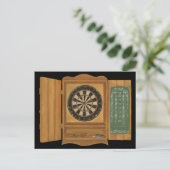 Dartboard met Cricket Scoring Briefkaart (Staand voorkant)