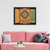 Dartboard met Cricket Scoring Canvas Afdruk (Insitu (Woonkamer))