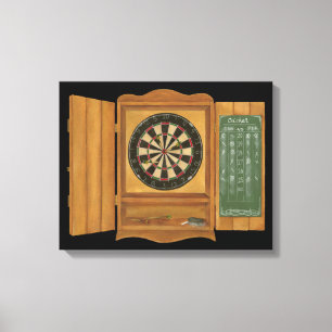 Dartboard met Cricket Scoring Canvas Afdruk