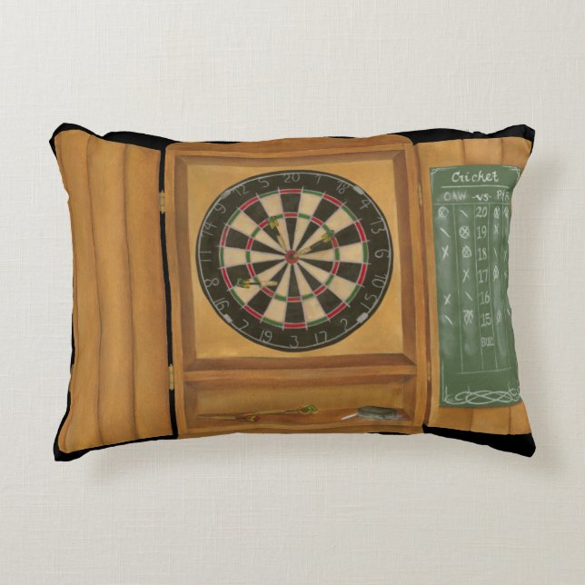 Dartboard met Cricket Scoring Decoratief Kussen (Voorkant)
