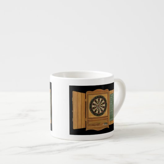 Dartboard met Cricket Scoring Espresso Kop (Voorkant rechts)