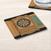 Dartboard met Cricket Scoring Kartonnen Onderzetters (Schuin)