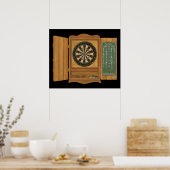Dartboard met Cricket Scoring Poster (Keuken)