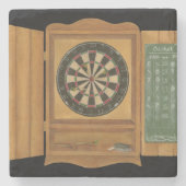 Dartboard met Cricket Scoring Stenen Onderzetter (Voorkant)