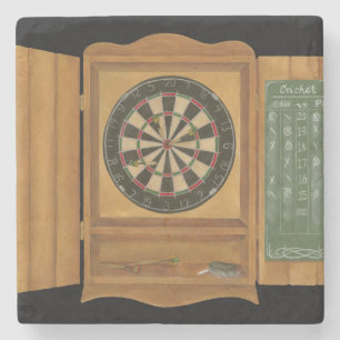 Dartboard met Cricket Scoring Stenen Onderzetter