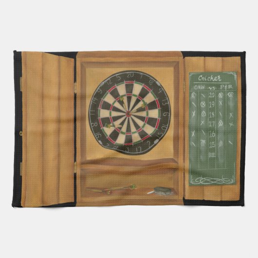 Dartboard met Cricket Scoring Theedoek (Horizontaal)