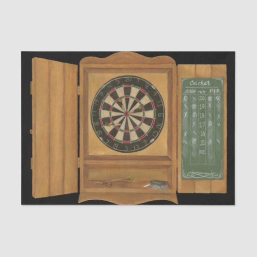 Dartboard met Cricket Scoring Tissuepapier (Voorkant)