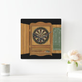 Dartboard met Cricket Scoring Vierkante Klok (Huis)