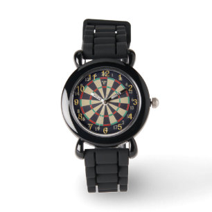 Dartboard met Dart in Bullseye Horloge