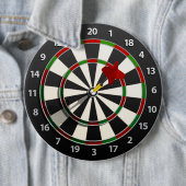 Dartboard met dart ronde button 6,0 cm (In situ)