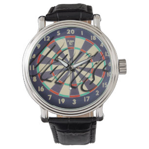 Dartboard met Darts Logo, Horloge