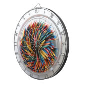 Dartboard met gekleurde tapijten dartbord (Voorkant Rechts)