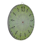 Dartboard met geprojecteerde 13e-uursklok dartbord (Voorkant Links)