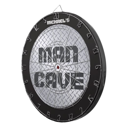 Dartboard met Man voor aangepaste diamondplate Dartbord (Voorkant Rechts)