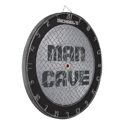 Dartboard met Man voor aangepaste diamondplate Dartbord (Voorkant Links)