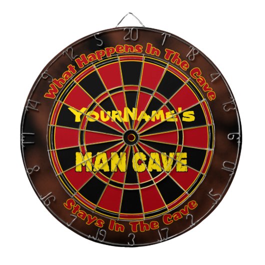 Dartboard met persoonlijke naam Man Dartbord (Voorkant)