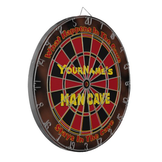 Dartboard met persoonlijke naam Man Dartbord (Voorkant Links)