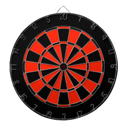 Dartboard met rood en zwart dartbord