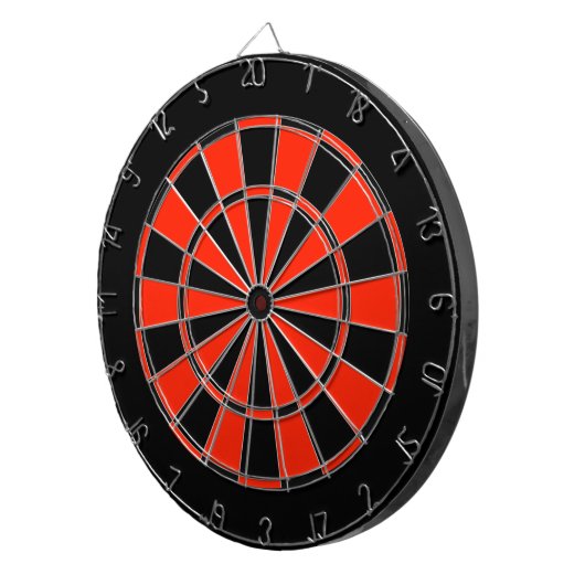 Dartboard met rood en zwart dartbord (Voorkant Rechts)