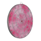Dartboard met roze wolffecten dartbord (Voorkant Links)