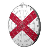 Dartboard met vlag van Alabama Dartbord (Voorkant Rechts)