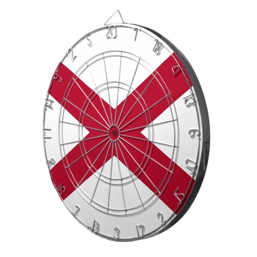 Dartboard met vlag van Alabama Dartbord (Voorkant Rechts)