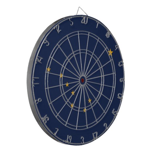 Dartboard met vlag van Alaska Dartbord (Voorkant Links)