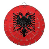 Dartboard met vlag van Albanië Dartbord (Voorkant)