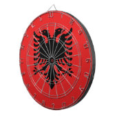Dartboard met vlag van Albanië Dartbord (Voorkant Rechts)