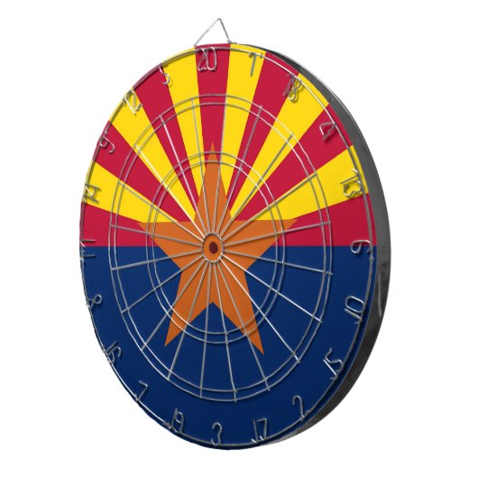 Dartboard met vlag van Arizona, VS Dartbord (Voorkant Rechts)