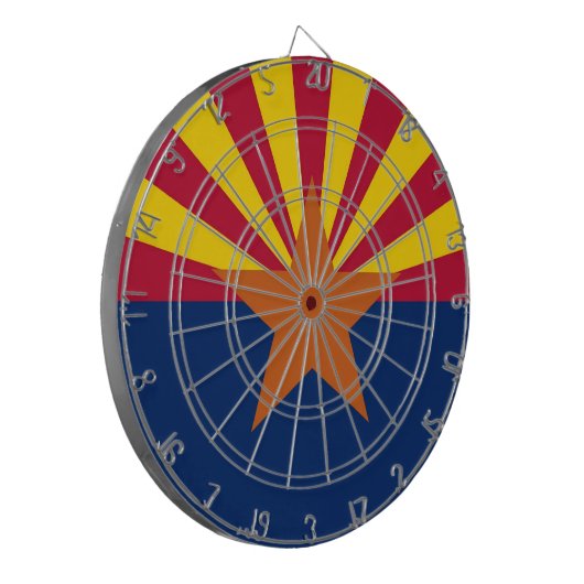 Dartboard met vlag van Arizona, VS Dartbord (Voorkant Links)