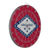 Dartboard met vlag van Arkansas, Verenigde Staten Dartbord (Voorkant Links)