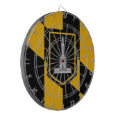 Dartboard met vlag van Baltimore City, VS Dartbord (Voorkant Links)