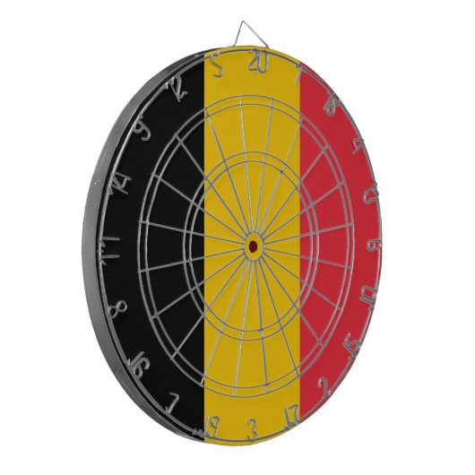 Dartboard met vlag van België Dartbord (Voorkant Links)