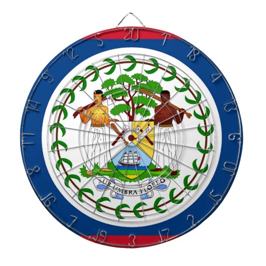 Dartboard met vlag van Belize Dartbord (Voorkant)