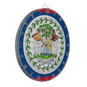 Dartboard met vlag van Belize Dartbord (Voorkant Links)