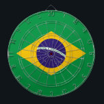 Dartboard met vlag van Brazilië Dartbord<br><div class="desc">Verhoog uw speelkamer met ons exclusieve dartbord met de vlag van Brazilië! Dit dartbord is gemaakt met nauwgezette aandacht voor detail en is meer dan alleen een game-accessoire; het is een viering van de levendige cultuur en levendige concurrentie van Brazilië. Het opvallende ontwerp toont prominent de iconische Braziliaanse vlag, waardoor...</div>