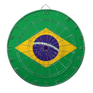 Dartboard met vlag van Brazilië Dartbord